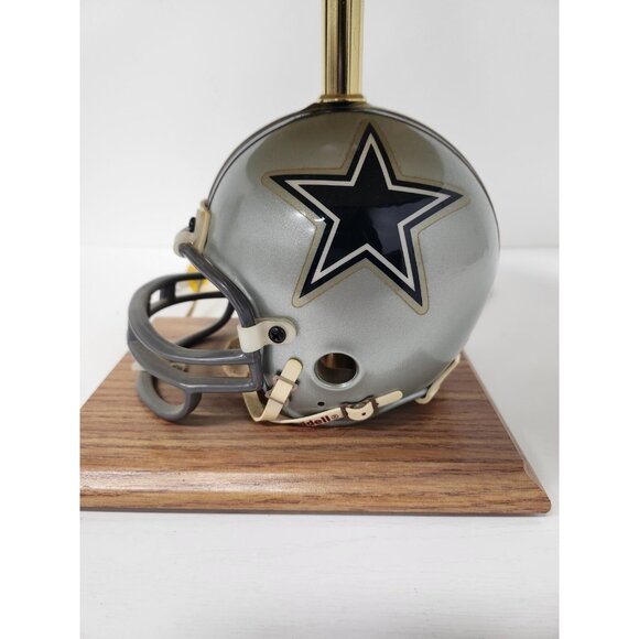 VTG NFL Riddell Dallas Cowboys Football Helmet Accent Table Lamp Balls Shade - Picture 2 of 13
